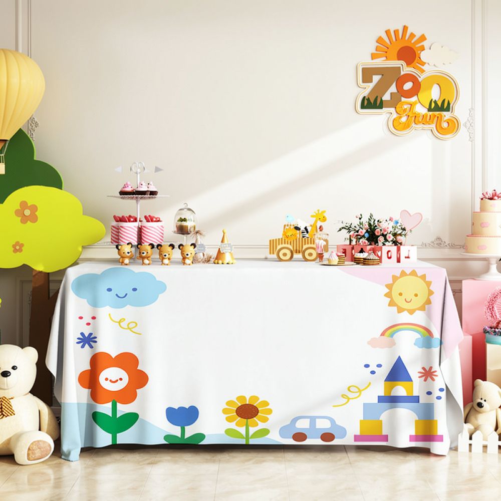 Dessert Table Backdrop - Tovaglia impermeabile per feste di compleanno,