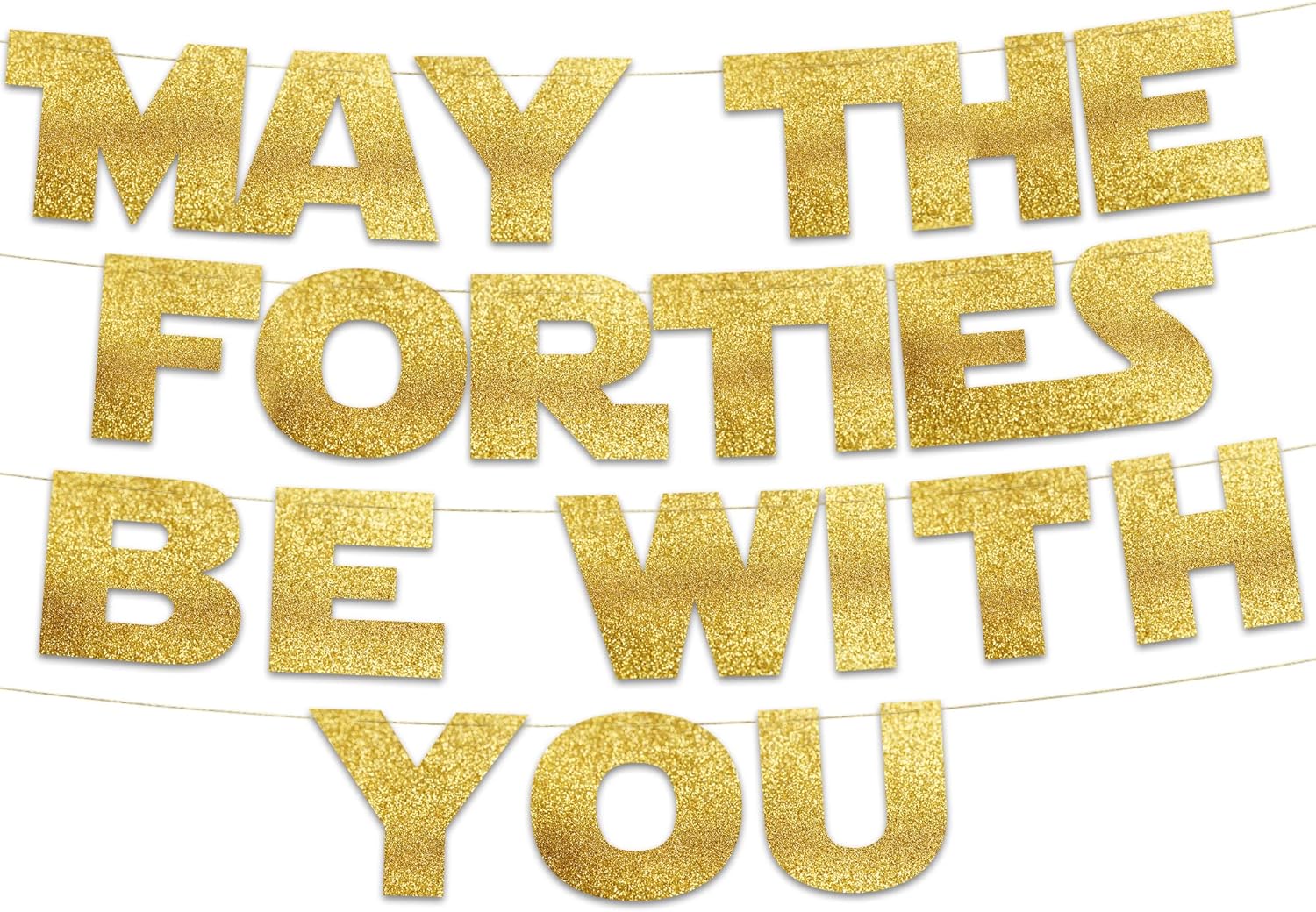 Party Banner Gold - Banner May The Forties Be With