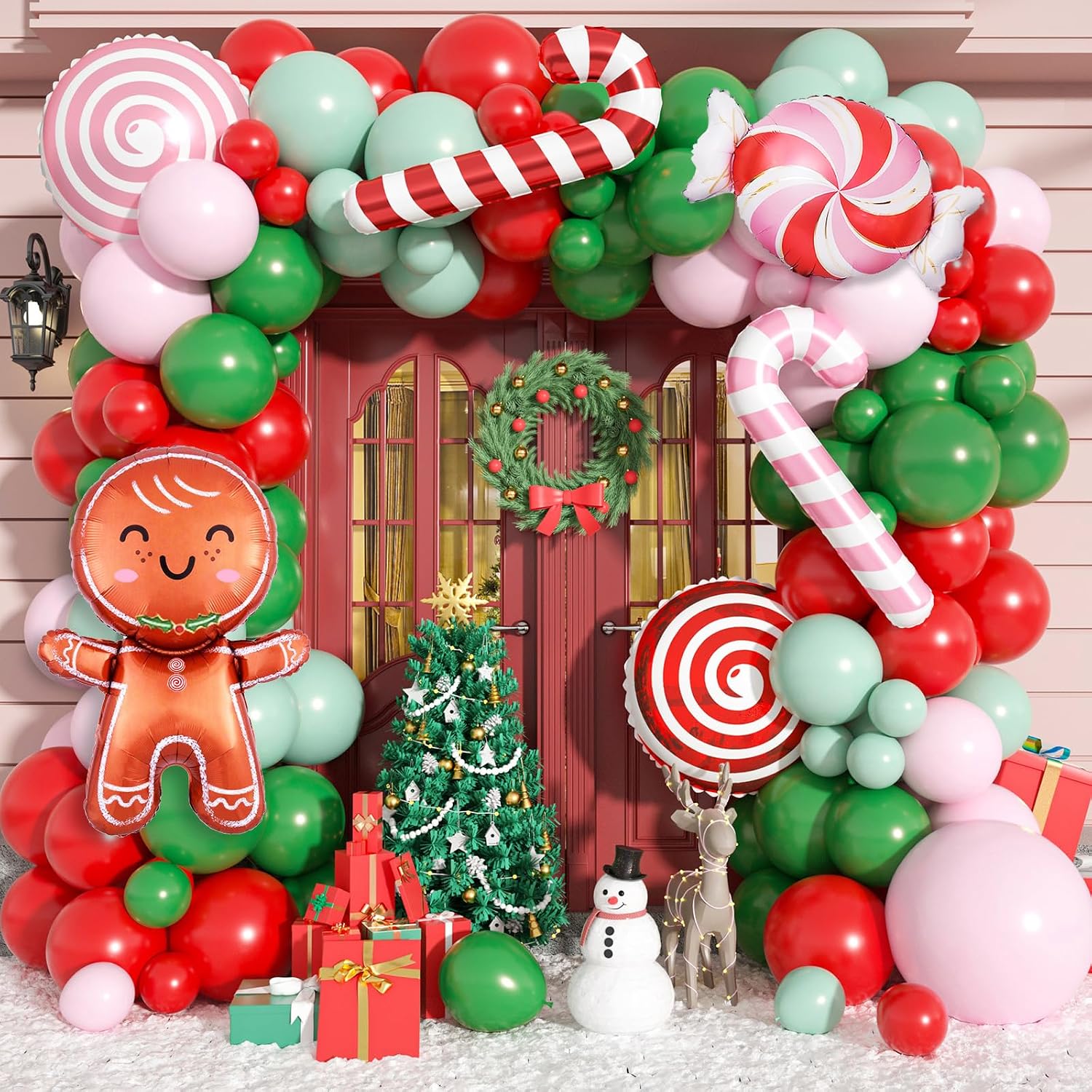 Balloon Arch Kit - Kit per Arco di Palloncini Natalizi,