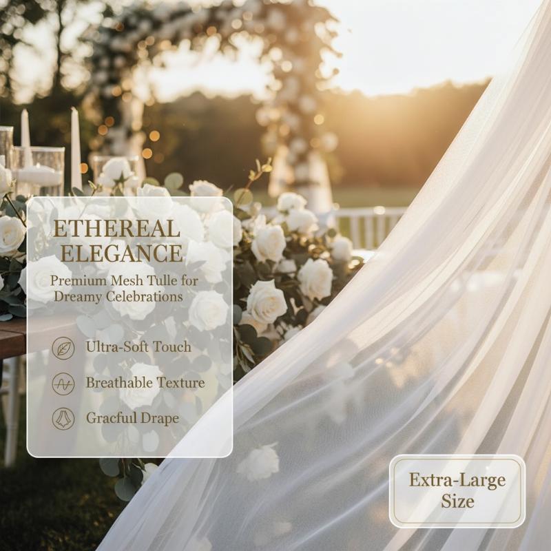 Nuovo Tessuto in Tulle Morbido - Dessert Table Backdrop recensione e prezzo